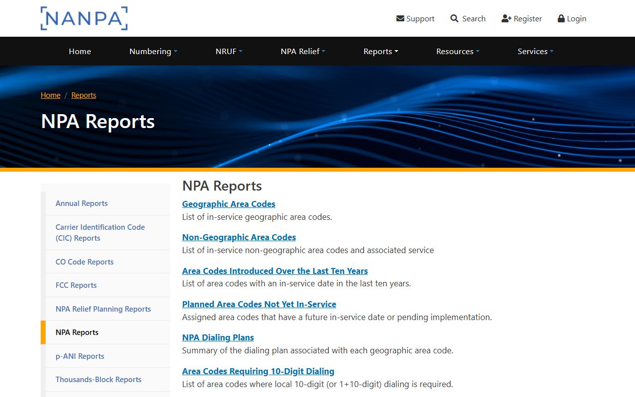 Cabarrus County phone area codes NANPA NPA reports and exhaust projections